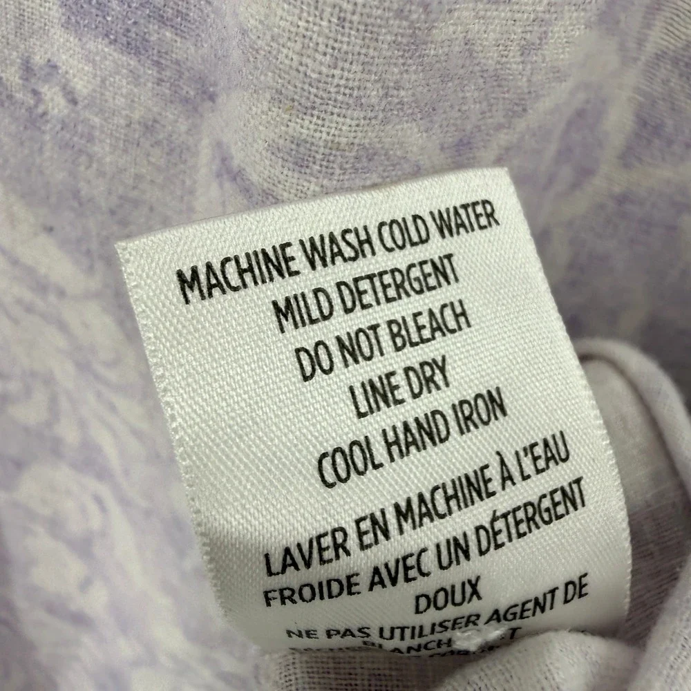 Robert Graham Shirt Mens XL Purple Tie Dye Paisley Resort Luxury Designer Preppy